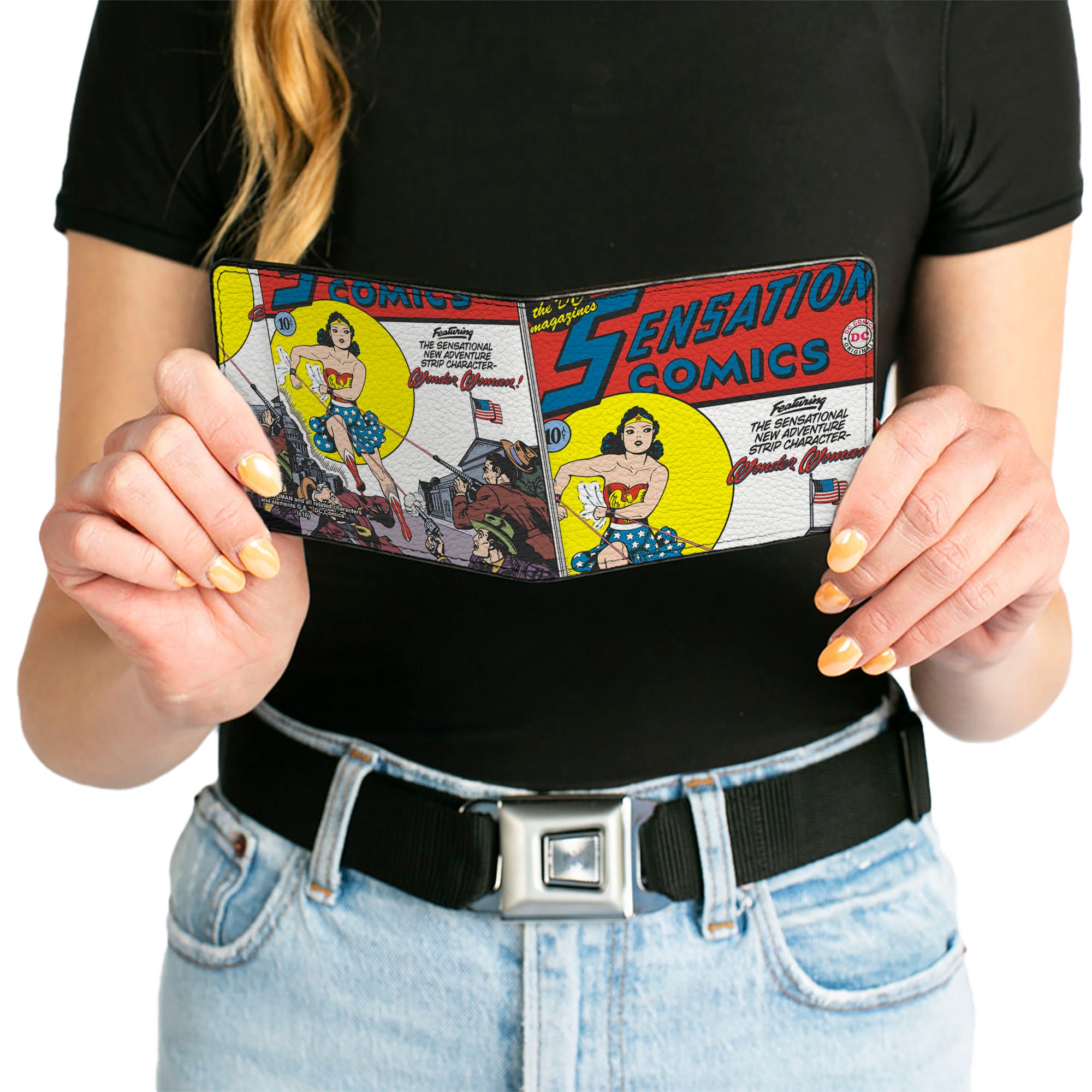 Bi-Fold Wallet - Classic Wonder Woman SENSATION COMICS #1 Cover Pose Bi-Fold Wallets DC Comics