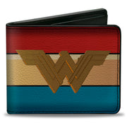 Bi-Fold Wallet - Wonder Woman 2017 Icon Stripe Red Golds Blue Bi-Fold Wallets DC Comics