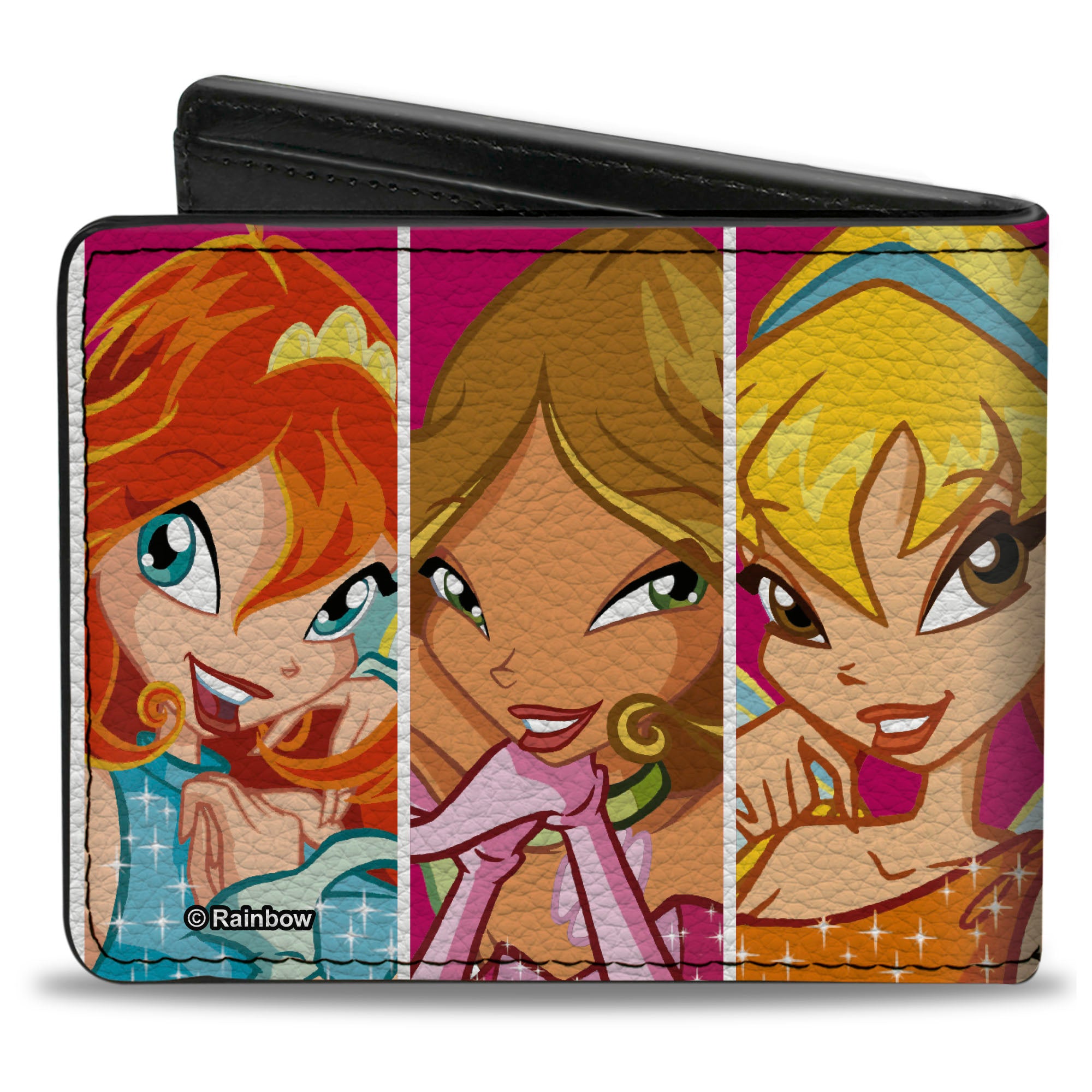 Bi-Fold Wallet - Winx Club Fairies Character Pose Blocks Multi Color Bi-Fold Wallets Winx Club