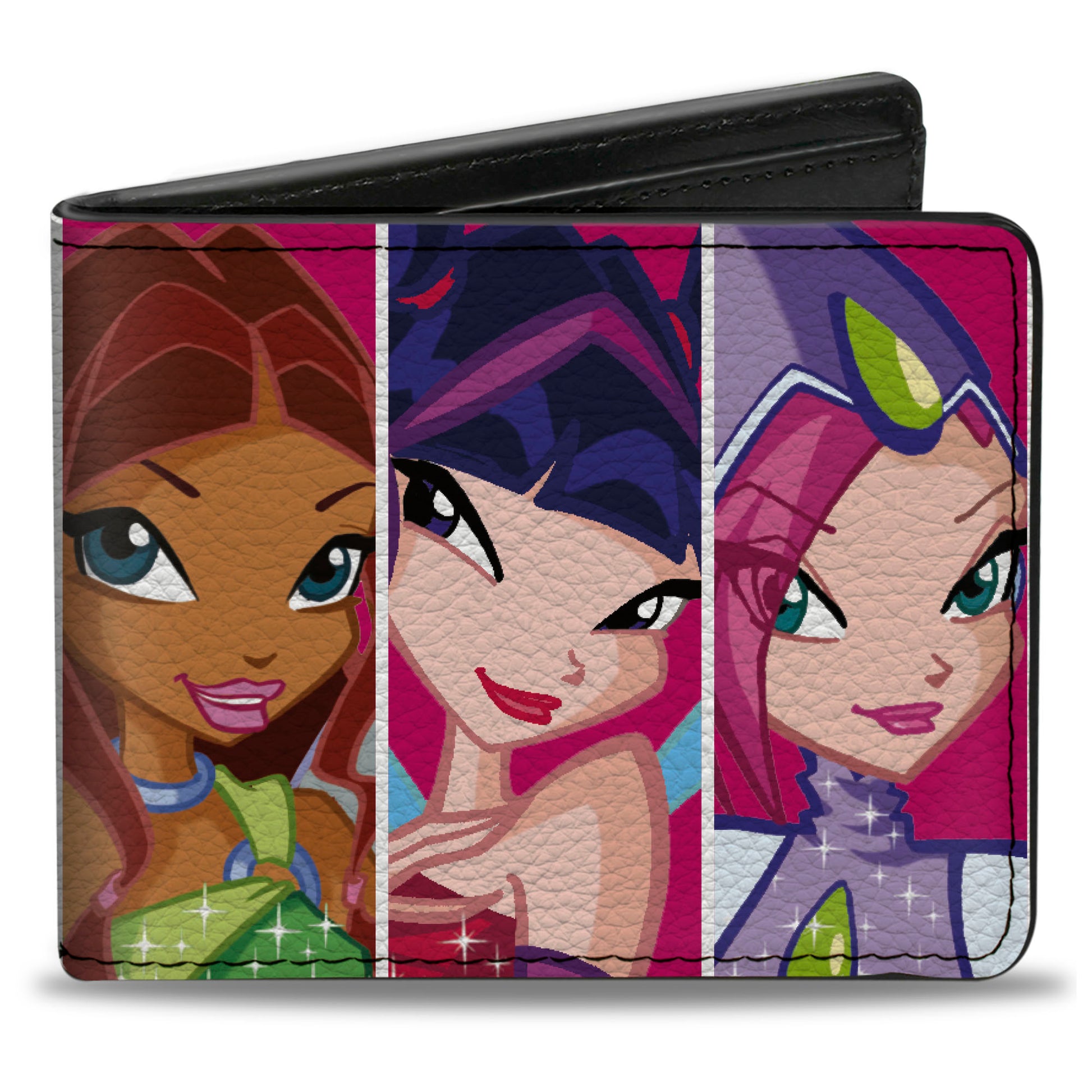 Bi-Fold Wallet - Winx Club Fairies Character Pose Blocks Multi Color Bi-Fold Wallets Winx Club