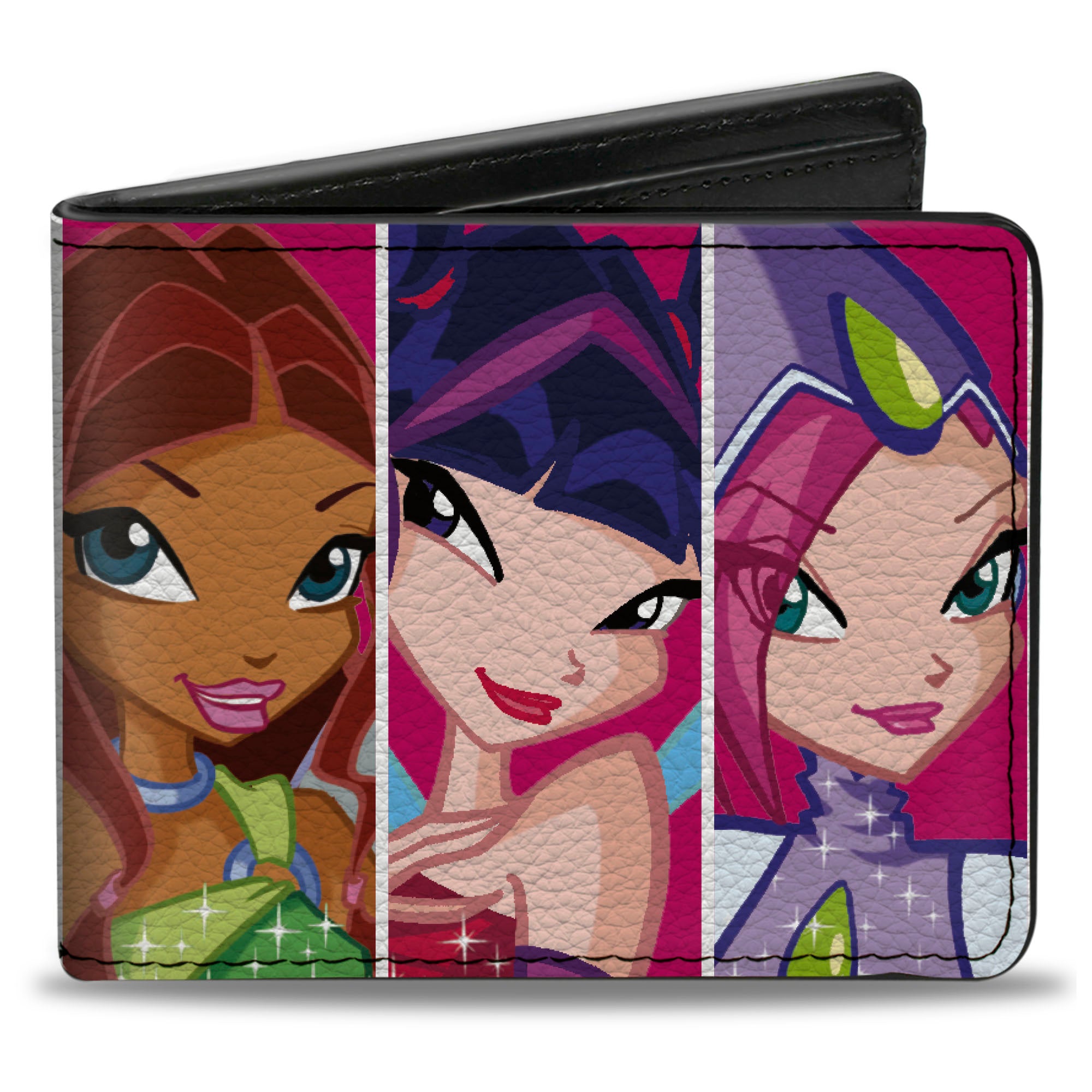 Bi-Fold Wallet - Winx Club Fairies Character Pose Blocks Multi Color Bi-Fold Wallets Winx Club