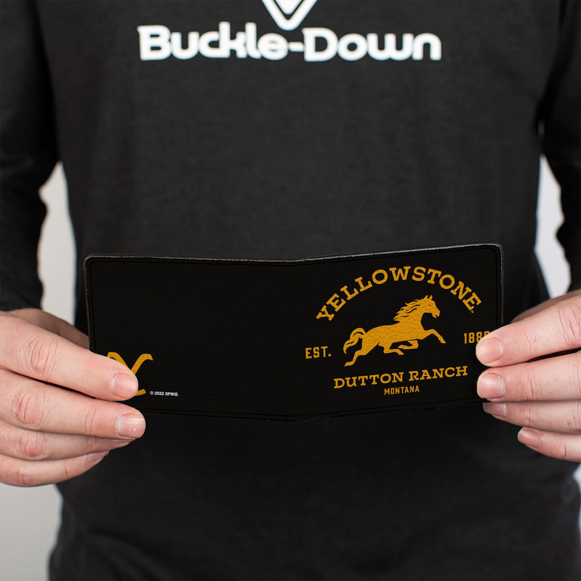 Bi-Fold Wallet - YELLOWSTONE DUTTON RANCH MONTANA Black/Yellow Bi-Fold Wallets Yellowstone