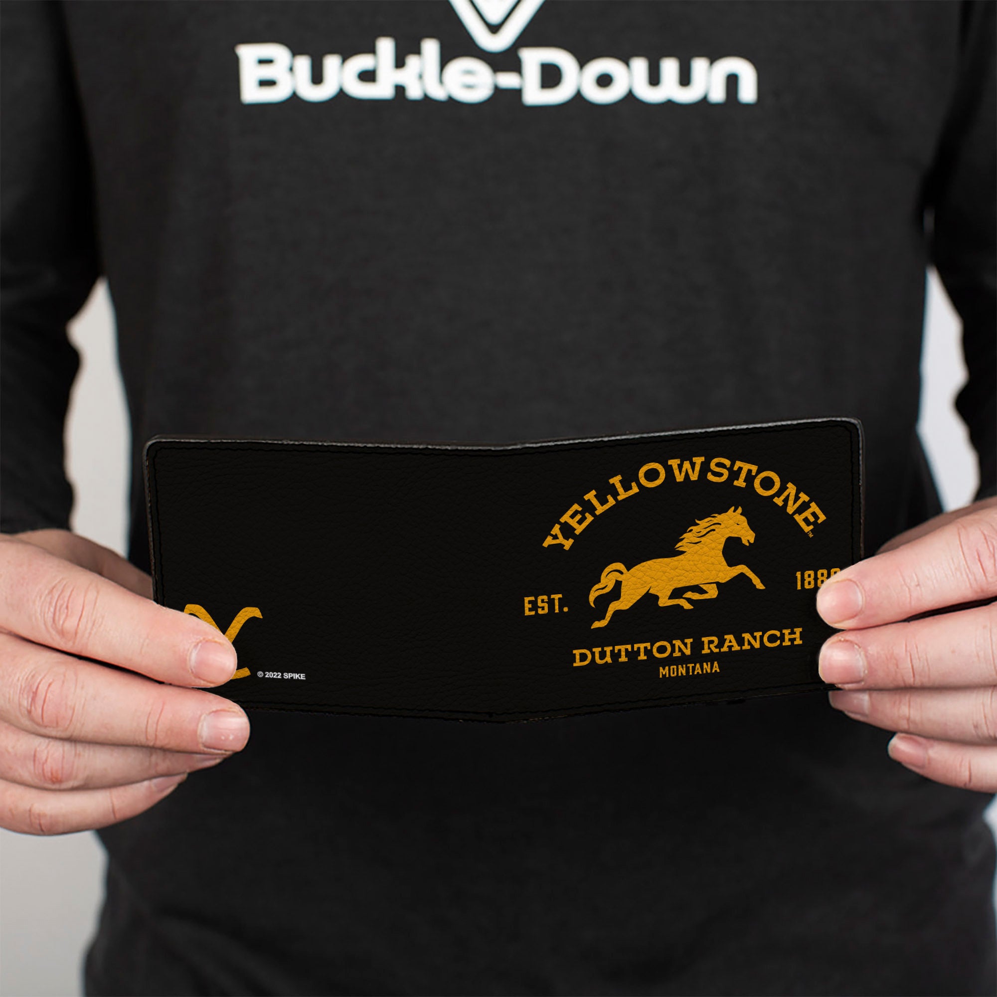 Bi-Fold Wallet - YELLOWSTONE DUTTON RANCH MONTANA Black/Yellow Bi-Fold Wallets Yellowstone