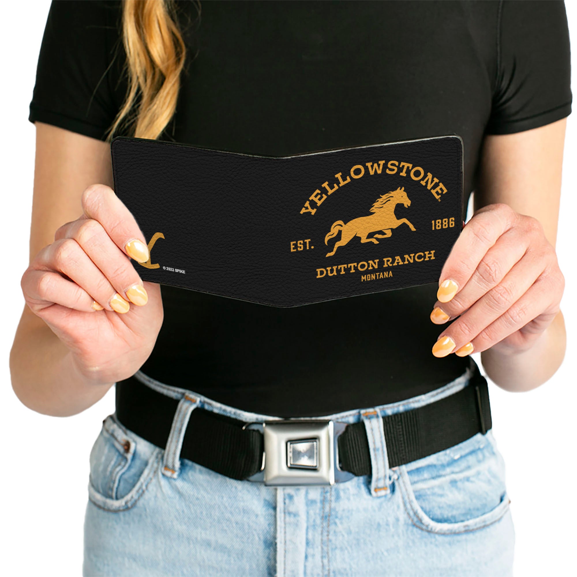 Bi-Fold Wallet - YELLOWSTONE DUTTON RANCH MONTANA Black/Yellow Bi-Fold Wallets Yellowstone
