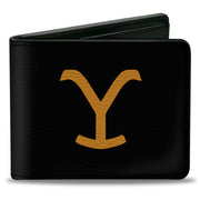 Bi-Fold Wallet - Yellowstone Y Logo + Title Icon Black/Yellow Bi-Fold Wallets Yellowstone