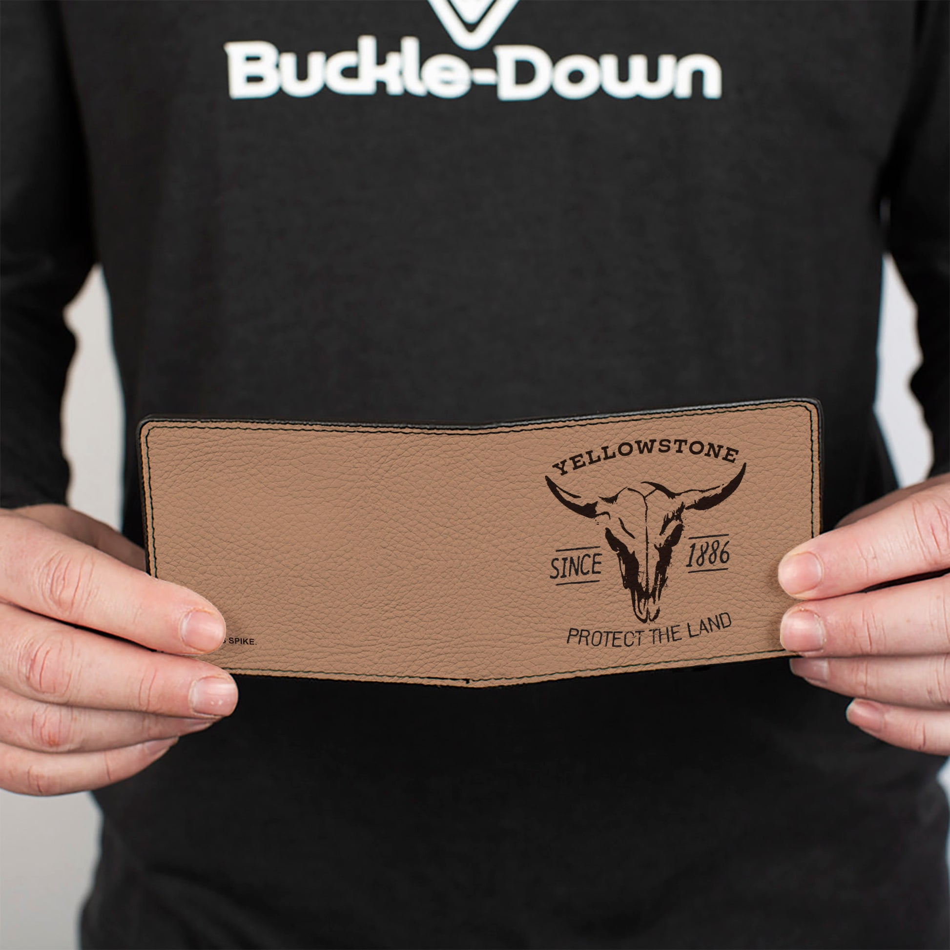 Bi-Fold Wallet - YELLOWSTONE PROTECT THE LAND SINCE 1886 Tan/Brown Bi-Fold Wallets Yellowstone