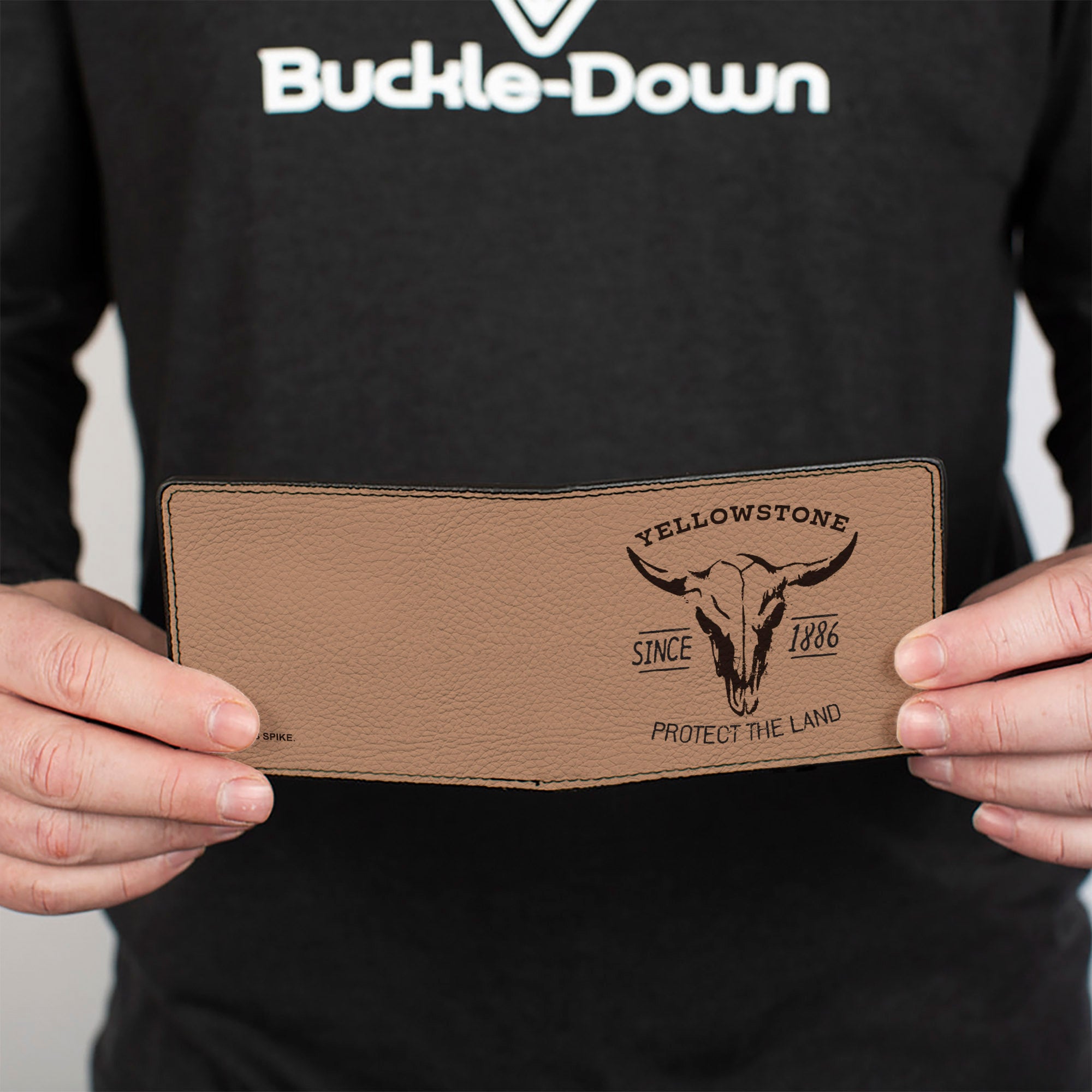 Bi-Fold Wallet - YELLOWSTONE PROTECT THE LAND SINCE 1886 Tan/Brown Bi-Fold Wallets Yellowstone