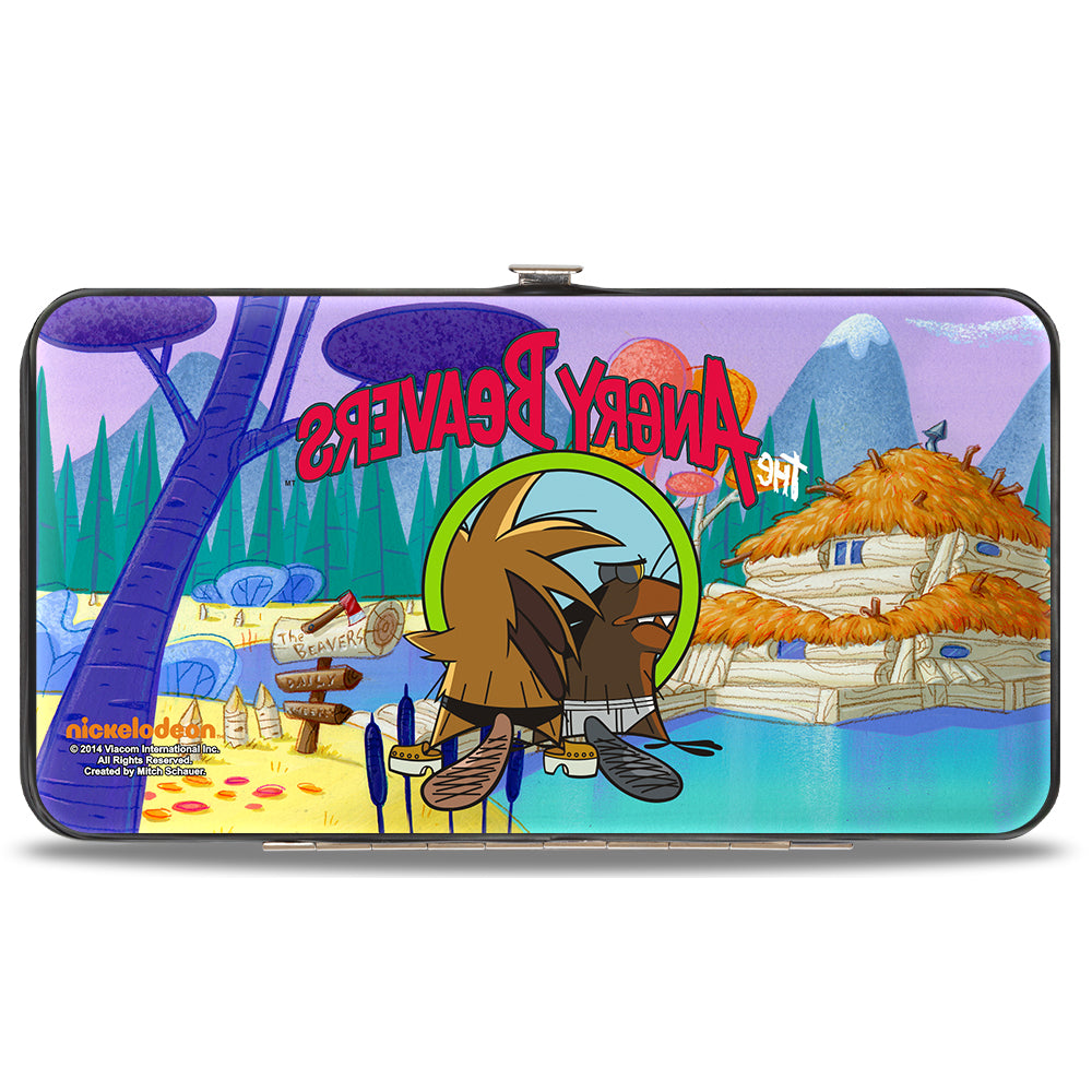 Hinged Wallet - THE ANGRY BEAVERS Pose Dam House Hinged Wallets Angry Beavers