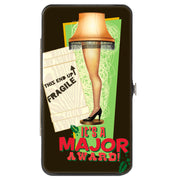 Hinged Wallet - A Christmas Story Lamp IT'S A MAJOR AWARD Quote Black Green Red Hinged Wallets A Christmas Story