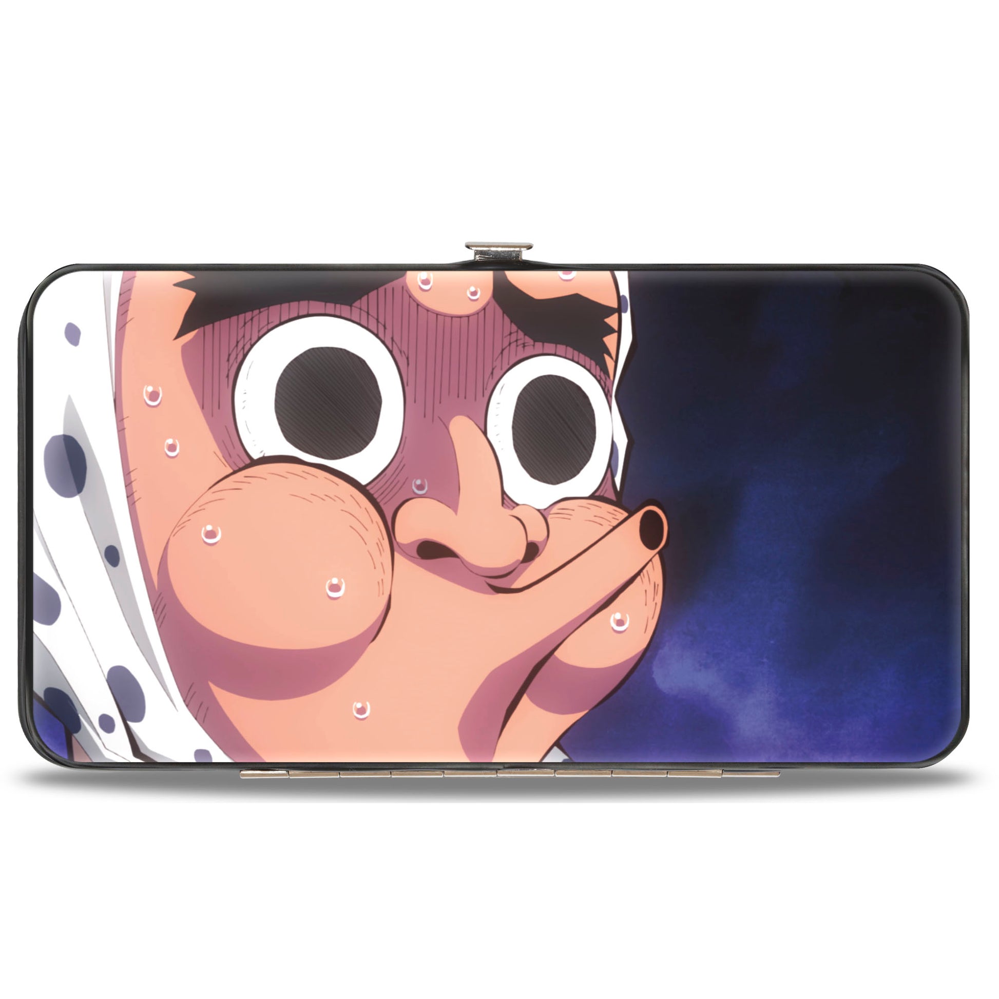 Hinged Wallet - Demon Slayer Hotaru Haganezuka and Tanjiro Kamado Cheek Scene and Pose Hinged Wallets Demon Slayer