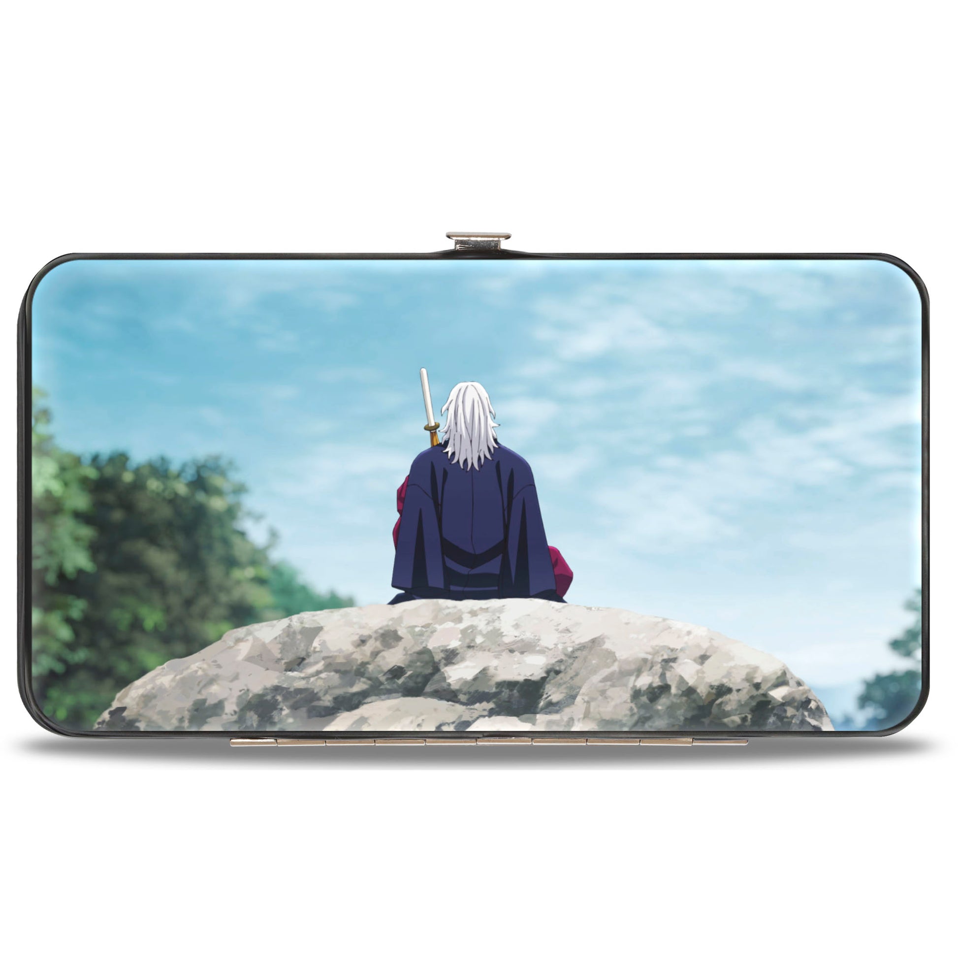 Hinged Wallet - DEMON SLAYER Tengen Uzui Pose and Sitting Scene with Title Logo Hinged Wallets Demon Slayer