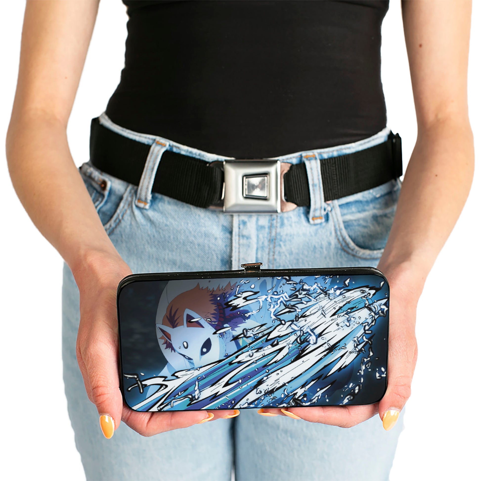 Hinged Wallet - DEMON SLAYER Sabito Poses and Title Logo Hinged Wallets Demon Slayer