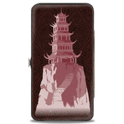 Hinged Wallet - Avatar Last Airbender FIRE NATION Castle and Icon Black/Pinks Hinged Wallets Avatar The Last Airbender