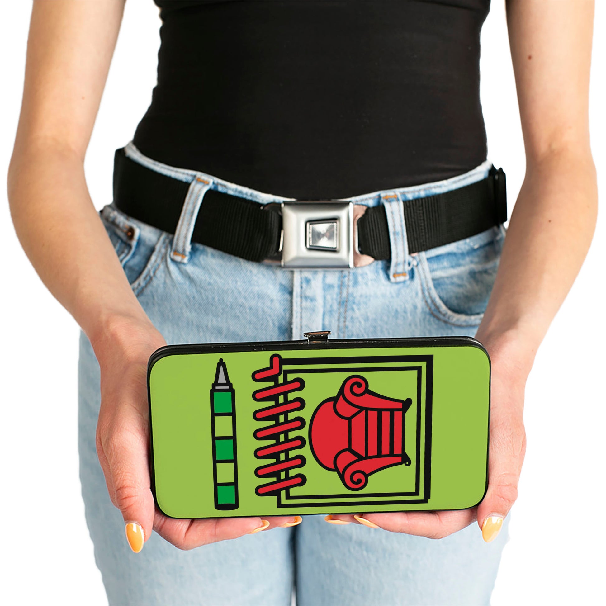 Hinged Wallet - Blue's Clues Steve's Handy Dandy Notebook Thinking Chair + Stripes Paw Greens Red Blue Hinged Wallets Blue's Clues