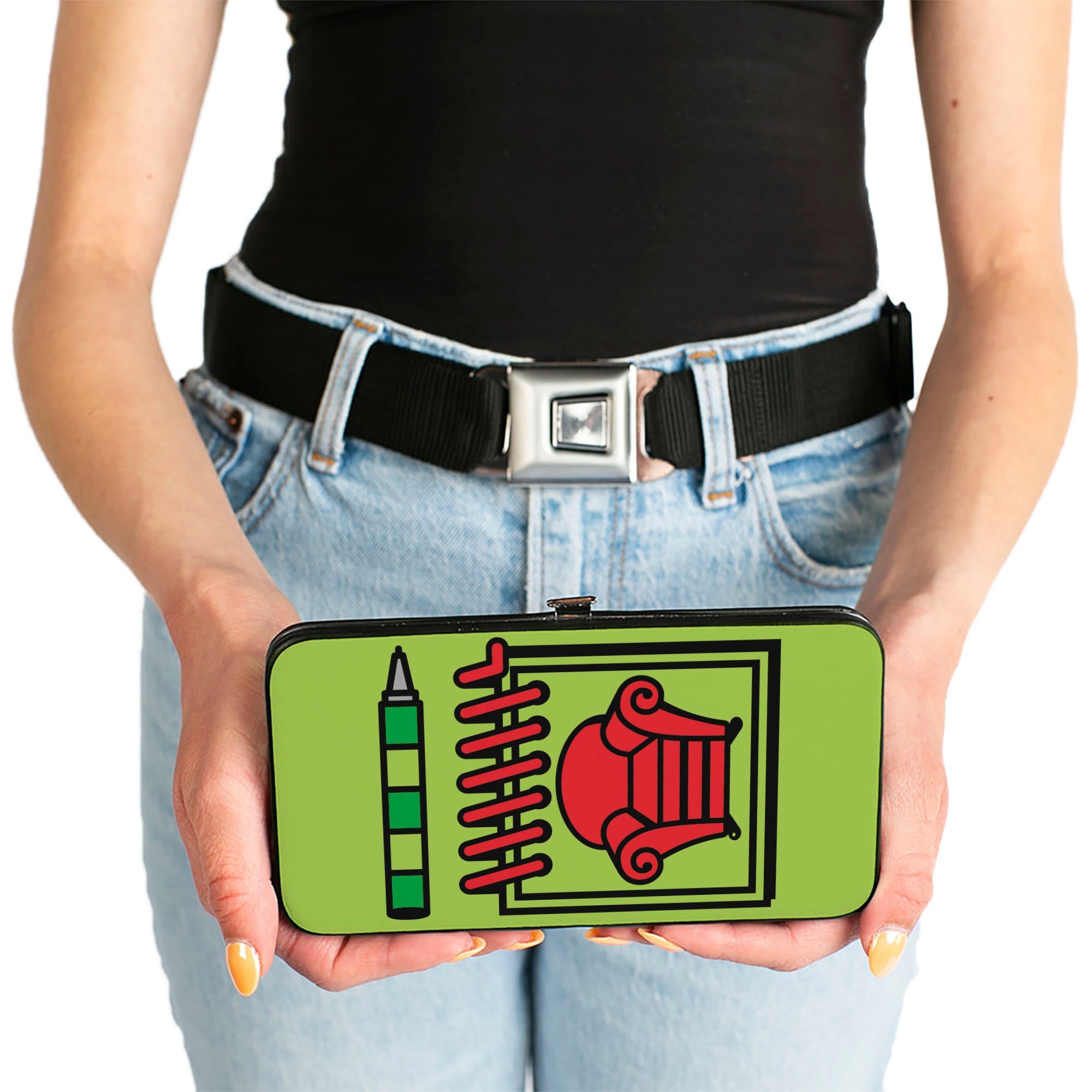 Hinged Wallet - Blue's Clues Steve's Handy Dandy Notebook Thinking Chair + Stripes Paw Greens Red Blue Hinged Wallets Blue's Clues