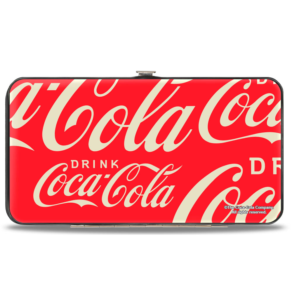 Hinged Wallet - DRINK COCA-COLA Close-Up Red/White Hinged Wallets Coca-Cola
