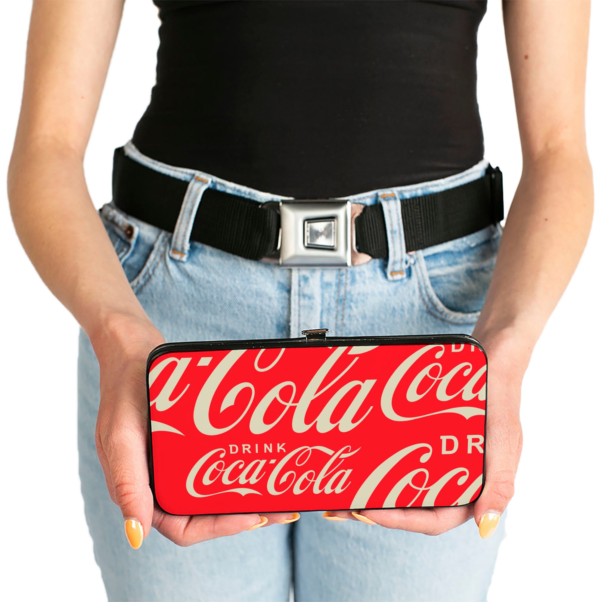 Hinged Wallet - DRINK COCA-COLA Close-Up Red/White Hinged Wallets Coca-Cola