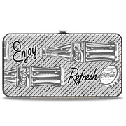 Hinged Wallet - Coca-Cola ENJOY REFRESH Can and Bottle Grays/White/Black Hinged Wallets Coca-Cola