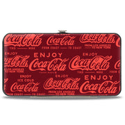 Hinged Wallet - ENJOY COCA-COLA Logos Brown/Red Hinged Wallets Coca-Cola