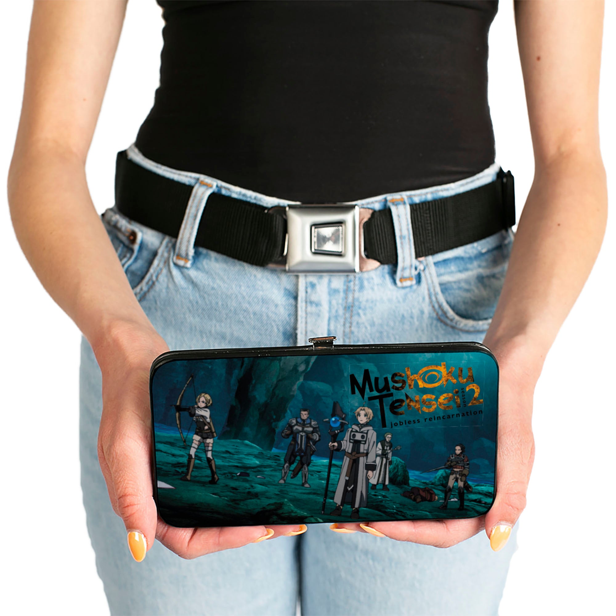 Hinged Wallet - MUSHOKU TENSEI Two Group Pose Labyrinth Scenes Hinged Wallets Mushoku Tensei Jobless Reincarnation