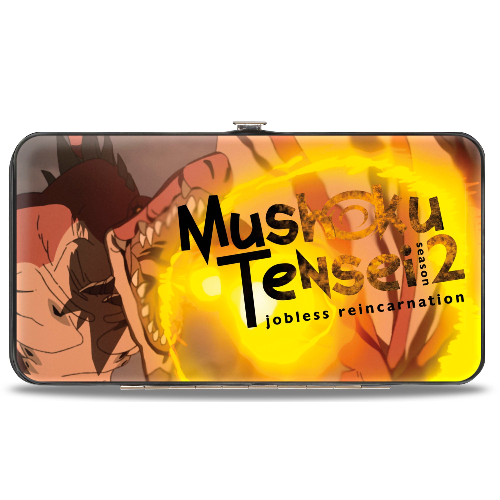 Hinged Wallet - MUSHOKU TENSEI Red Dragon Poses and Title Logo Hinged Wallets Mushoku Tensei Jobless Reincarnation