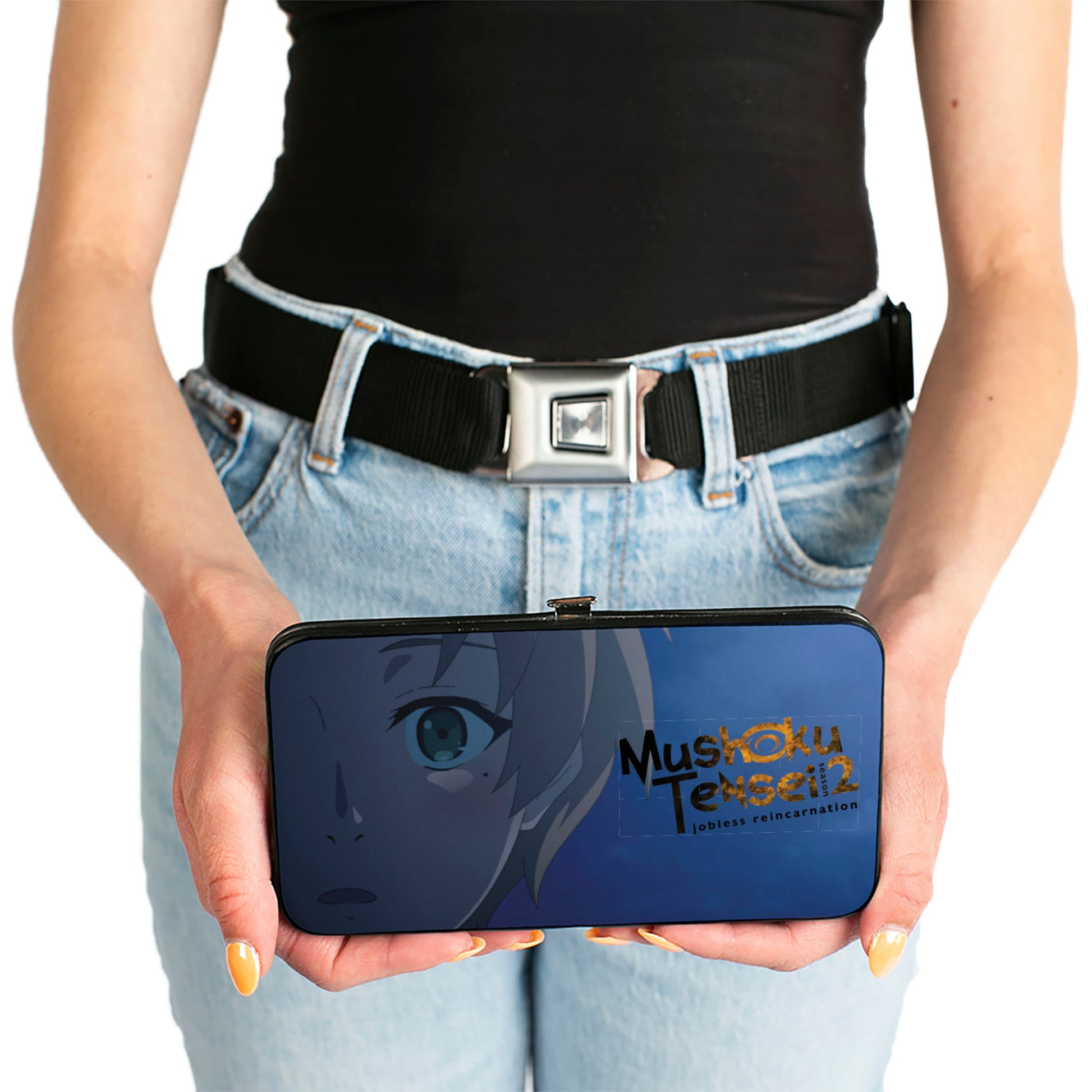 Hinged Wallet - MUSHOKU TENSEI Rudeus Greyrat and Fitz Close-Up Faces Blues Hinged Wallets Mushoku Tensei Jobless Reincarnation