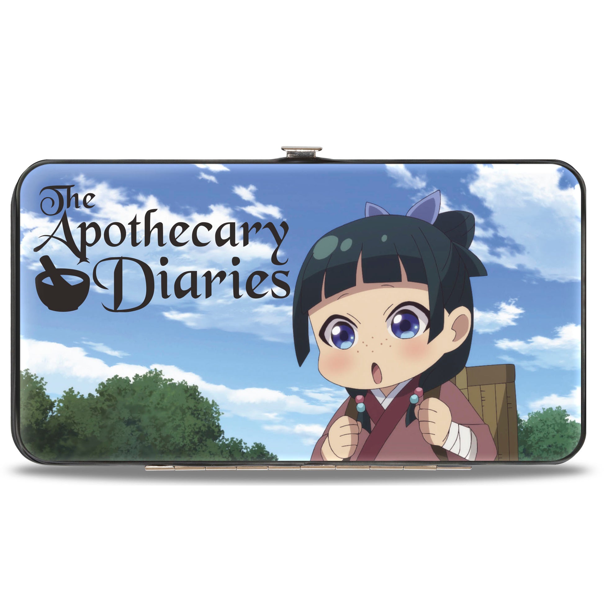 Hinged Wallet - THE APOTHECARY DIARIES Chibi Maomao Poses and Title Logo Sky Blue Hinged Wallets The Apothecary Diaries