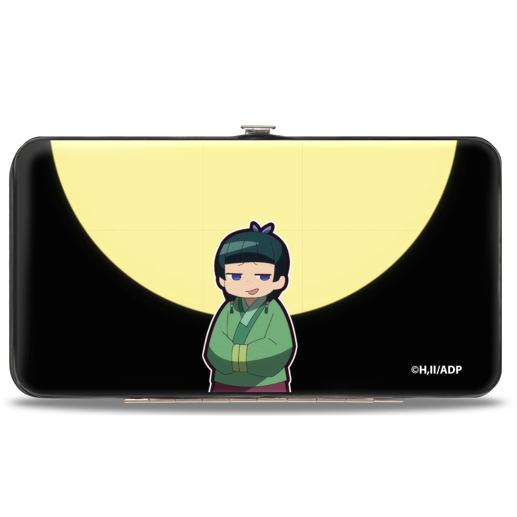 Hinged Wallet - THE APOTHECARY DIARIES Thinking Maomao and Chibi Poses Black/Green Hinged Wallets The Apothecary Diaries