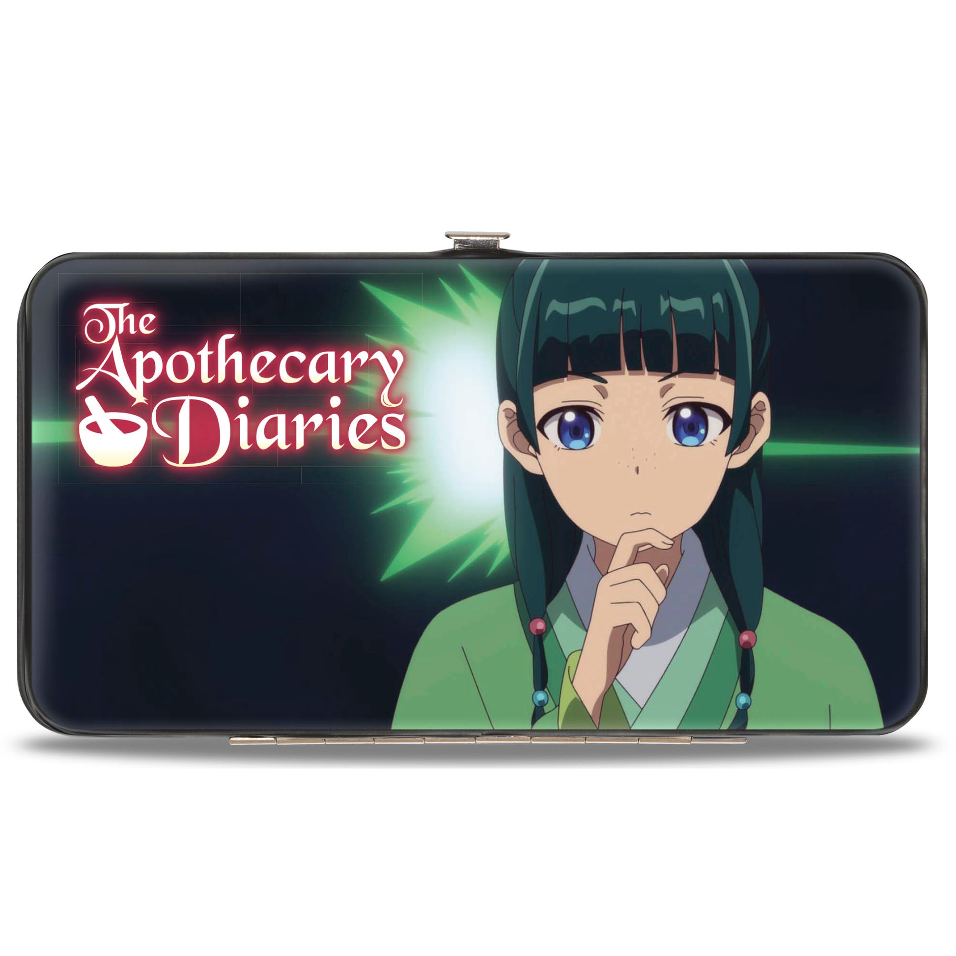 Hinged Wallet - THE APOTHECARY DIARIES Thinking Maomao and Chibi Poses Black/Green Hinged Wallets The Apothecary Diaries