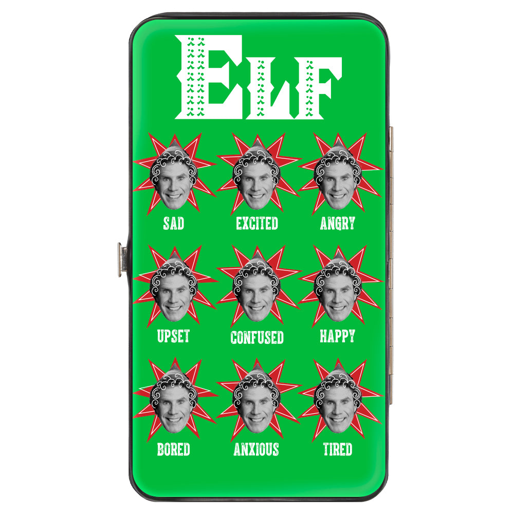 Hinged Wallet - Elf Buddy the Elf Mood Expressions Green/White/Red Hinged Wallets Elf