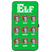 Hinged Wallet - Elf Buddy the Elf Mood Expressions Green/White/Red Hinged Wallets Elf
