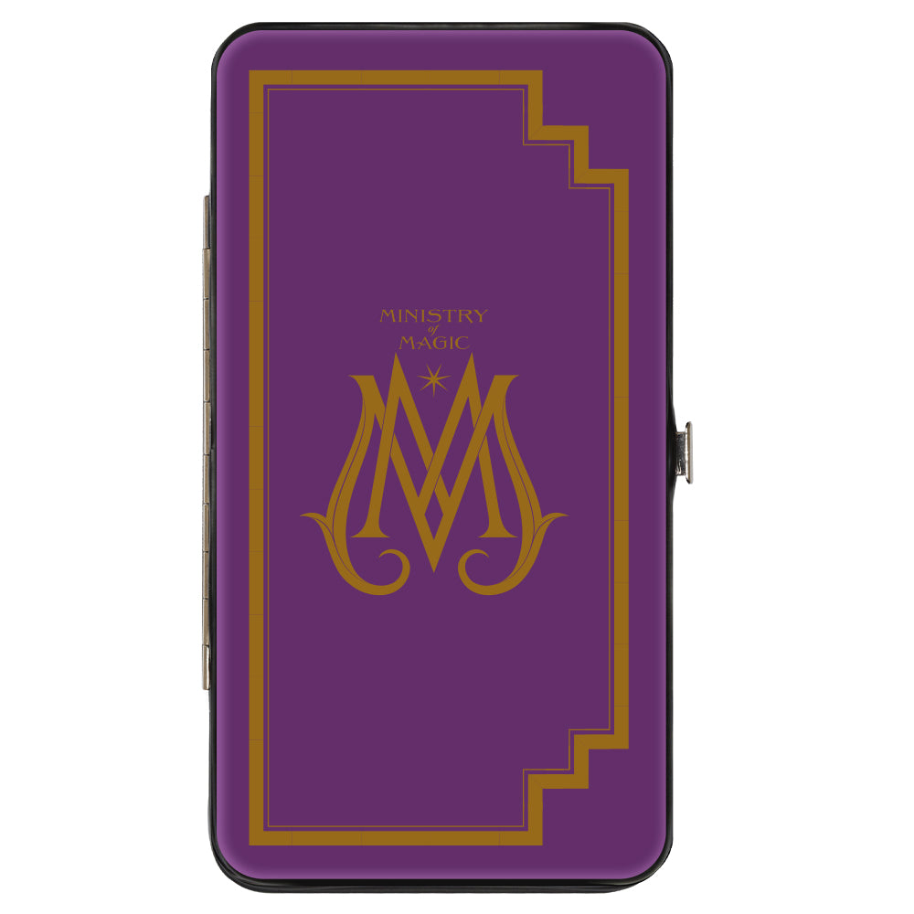 Hinged Wallet - Fantastic Beasts The Crimes of Grindelwald MINISTRY OF MAGIC Icon + VISITOR Pass Purple Gold Multi Color Hinged Wallets Fantastic Beasts and Where to Find Them