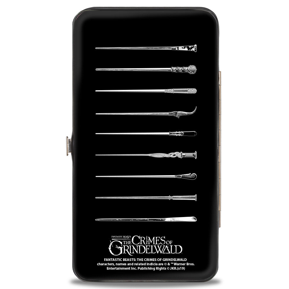 Hinged Wallet - Fantastic Beasts The Crimes of Grindelwald Elder Wand + 9-Wands Black White Hinged Wallets Fantastic Beasts and Where to Find Them