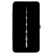 Hinged Wallet - Fantastic Beasts The Crimes of Grindelwald Elder Wand + 9-Wands Black White Hinged Wallets Fantastic Beasts and Where to Find Them