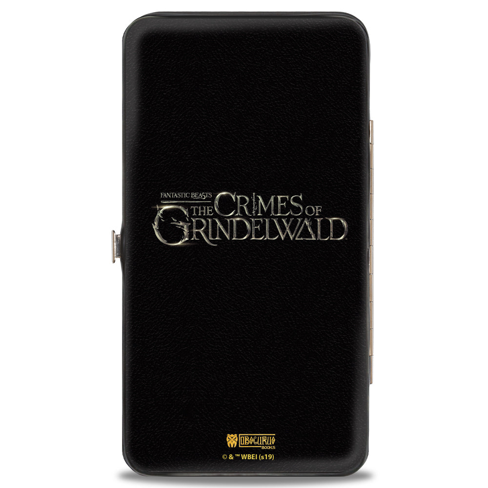 Hinged Wallet - FANTASTIC BEASTS THE CRIMES OF GRINDEWALD Obscurus Book Binding Black Golds Hinged Wallets Fantastic Beasts and Where to Find Them