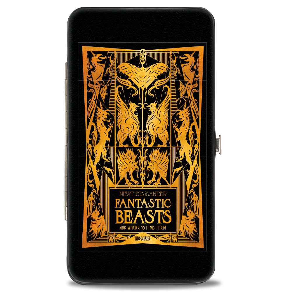 Hinged Wallet - FANTASTIC BEASTS THE CRIMES OF GRINDEWALD Obscurus Book Binding Black Golds Hinged Wallets Fantastic Beasts and Where to Find Them