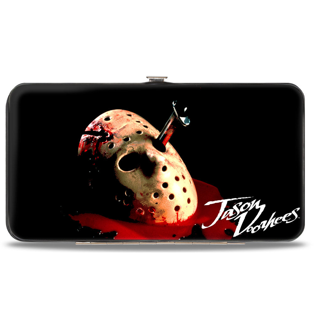 Hinged Wallet - Friday the 13th the Final Chapter JASON VORHEES Mask Black Red White Hinged Wallets Friday the 13th