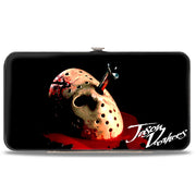 Hinged Wallet - Friday the 13th the Final Chapter JASON VORHEES Mask Black Red White Hinged Wallets Friday the 13th