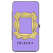 Hinged Wallet - FRIENDS Monica's Peephole Picture Frame Purple Yellow Hinged Wallets Friends