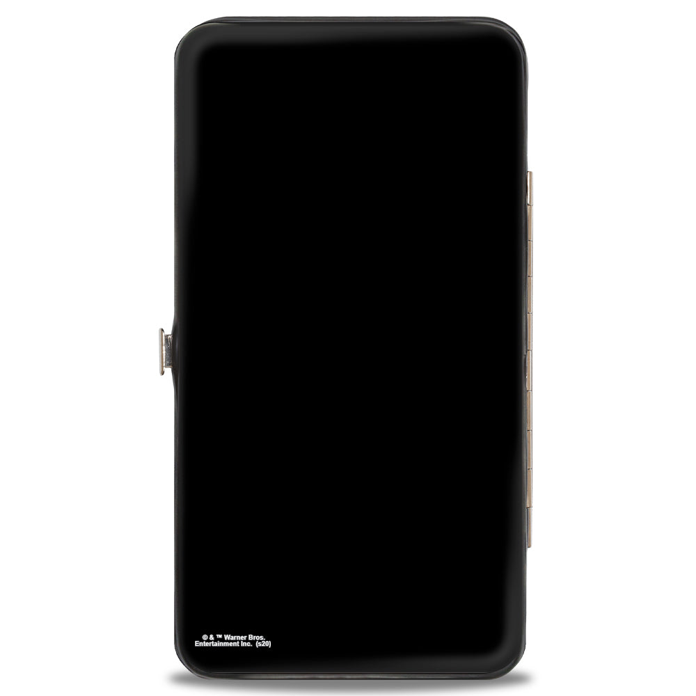 Hinged Wallet - Friends Umbrella Group Poses Silhouette I'LL BE THERE FOR YOU Black White Hinged Wallets Friends