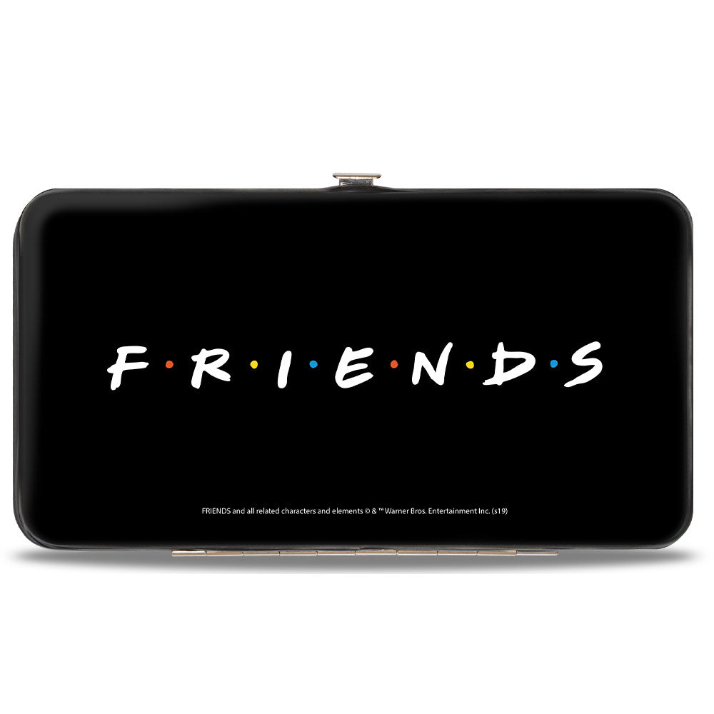 Hinged Wallet - FRIENDS 6-Character Lunch on a Skyscraper + Logo Vivid Grays Black White Multi Color Hinged Wallets Friends