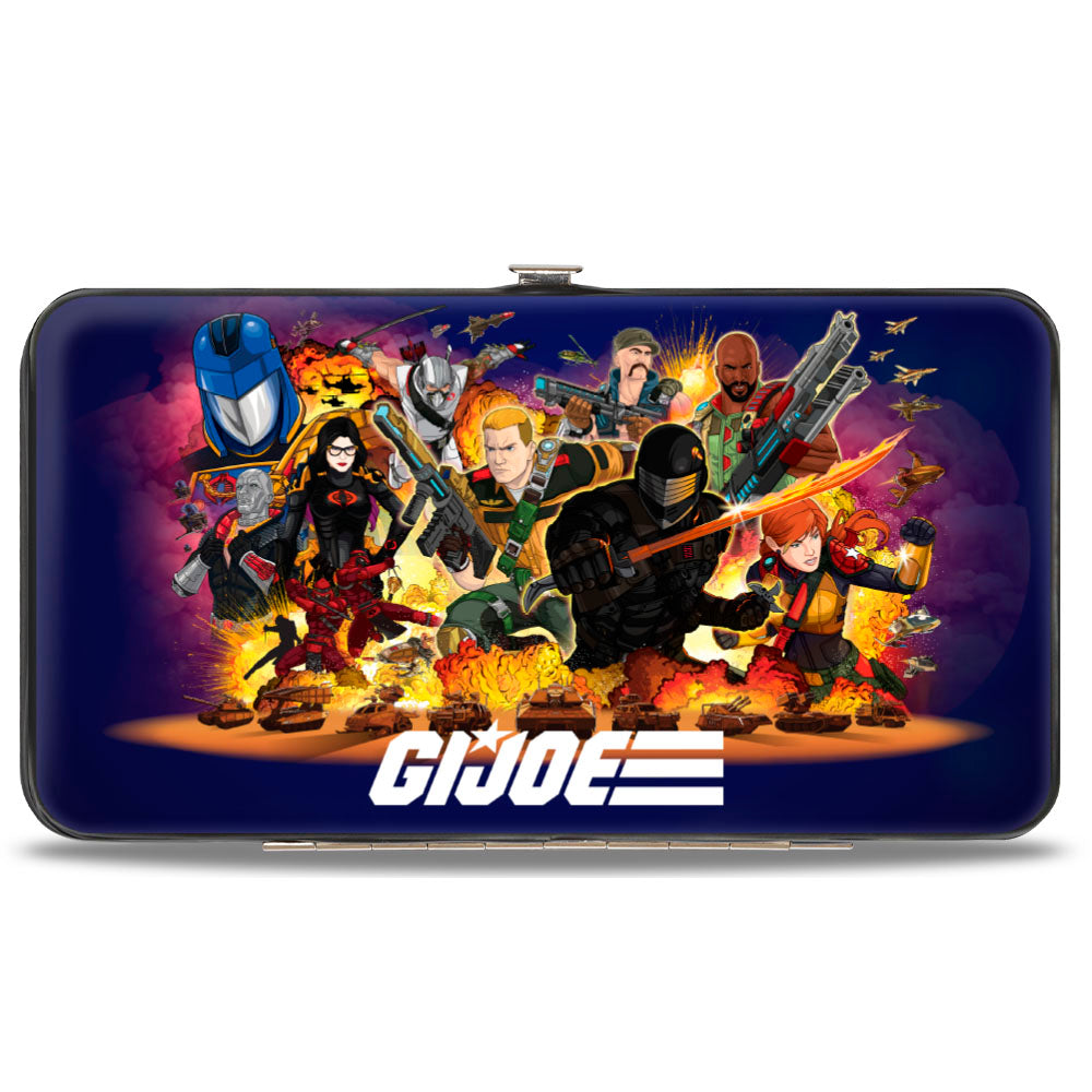 Hinged Wallet - GI Joe Universe Agents Explosion Group Pose and Logo Blue Hinged Wallets GI Joe
