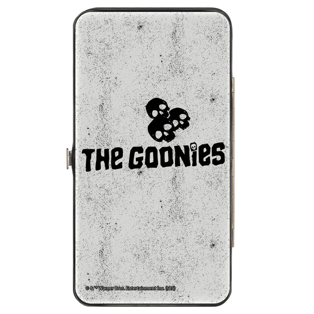 Hinged Wallet - THE GOONIES THESE ARE REJECTS Group Pose and Title Logo Gray/Black Hinged Wallets The Goonies