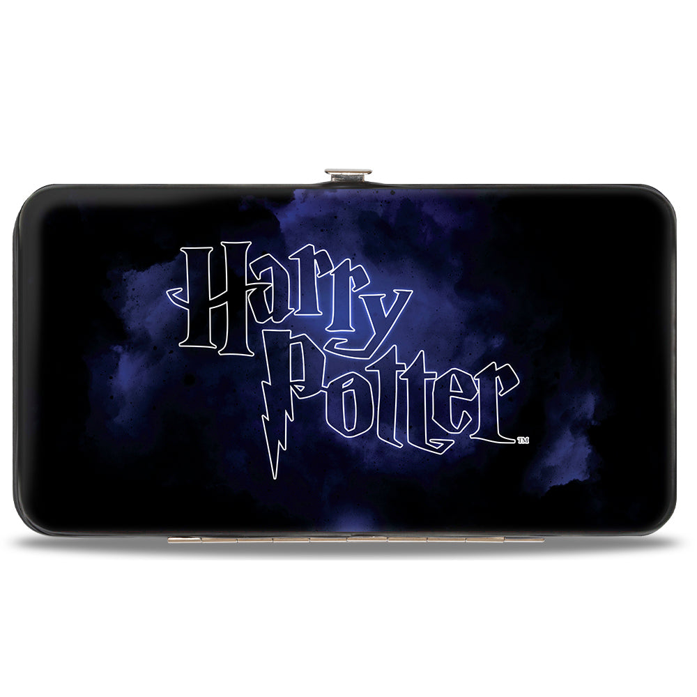 Hinged Wallet - Harry Potter HEDWIG Wings Pose + HARRY POTTER Black Purples White Hinged Wallets Harry Potter