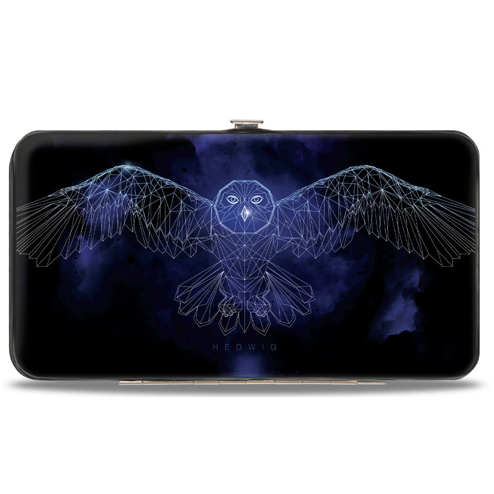 Hinged Wallet - Harry Potter HEDWIG Wings Pose + HARRY POTTER Black Purples White Hinged Wallets Harry Potter