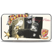Hinged Wallet - Harry Potter and Hedwig Vivid Scene and Icons Collage Hinged Wallets Harry Potter