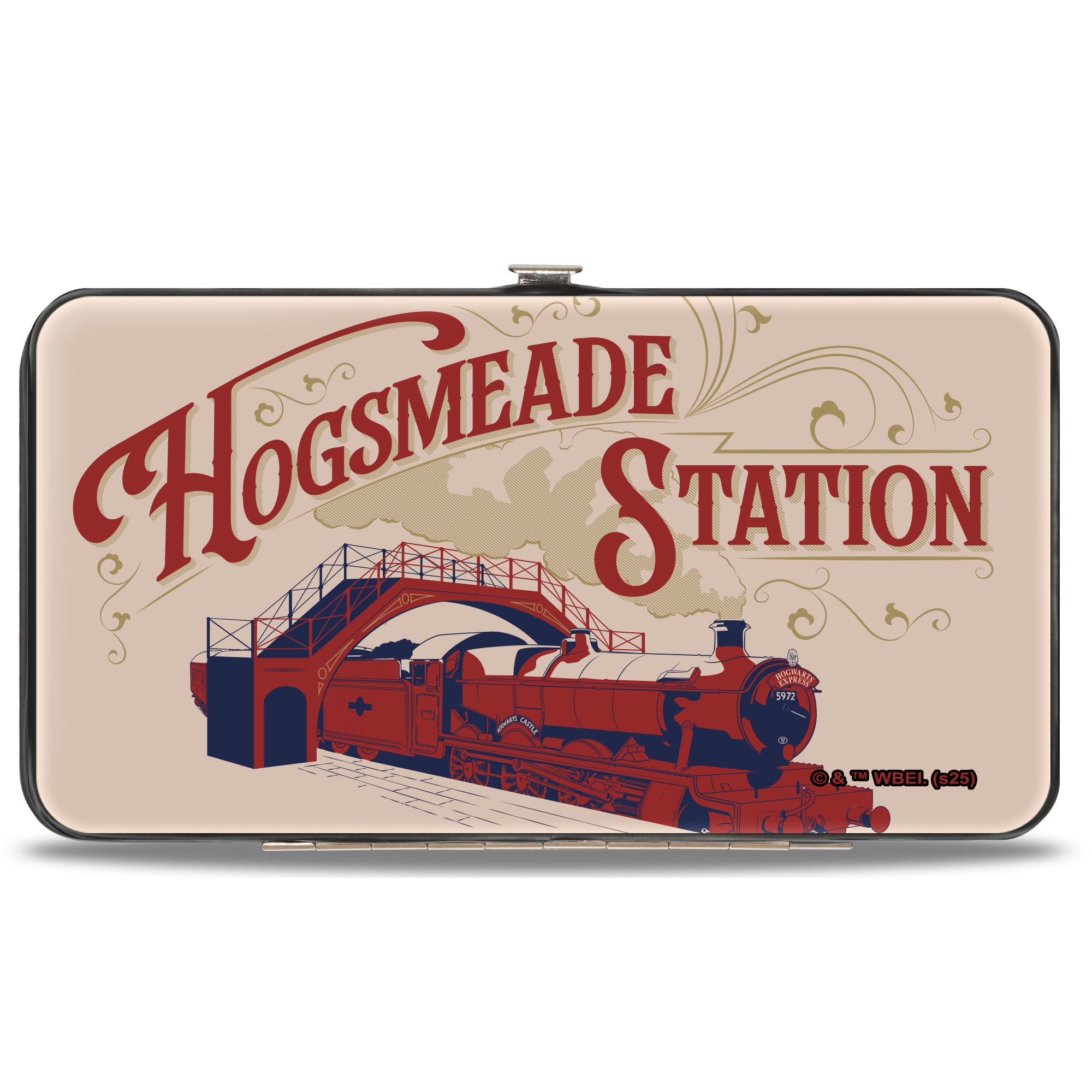Hinged Wallet - Harry Potter HOGSMEADE STATION Train Red/Blue/Beige Hinged Wallets Harry Potter