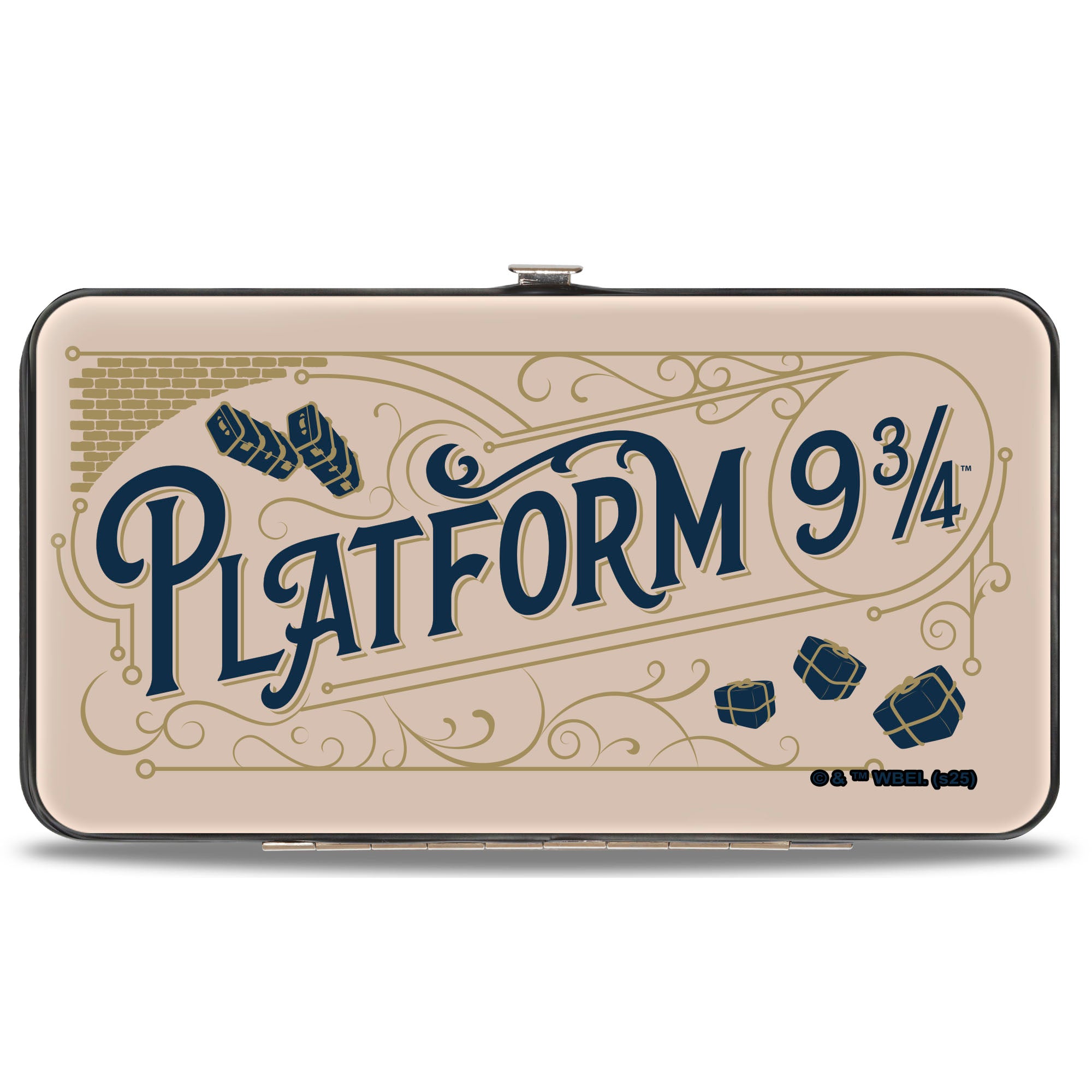 Hinged Wallet - HARRY POTTER PLATFORM 9 and Three Quarters Blue/Gold/Beige Hinged Wallets Harry Potter