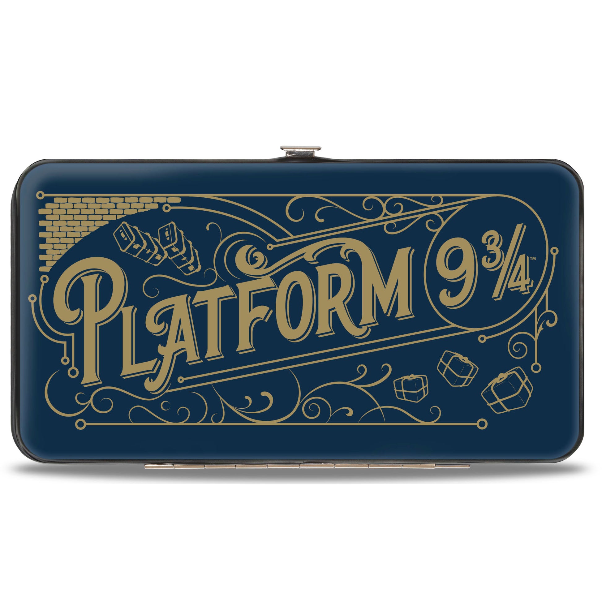 Hinged Wallet - HARRY POTTER PLATFORM 9 and Three Quarters Blue/Gold/Beige Hinged Wallets Harry Potter
