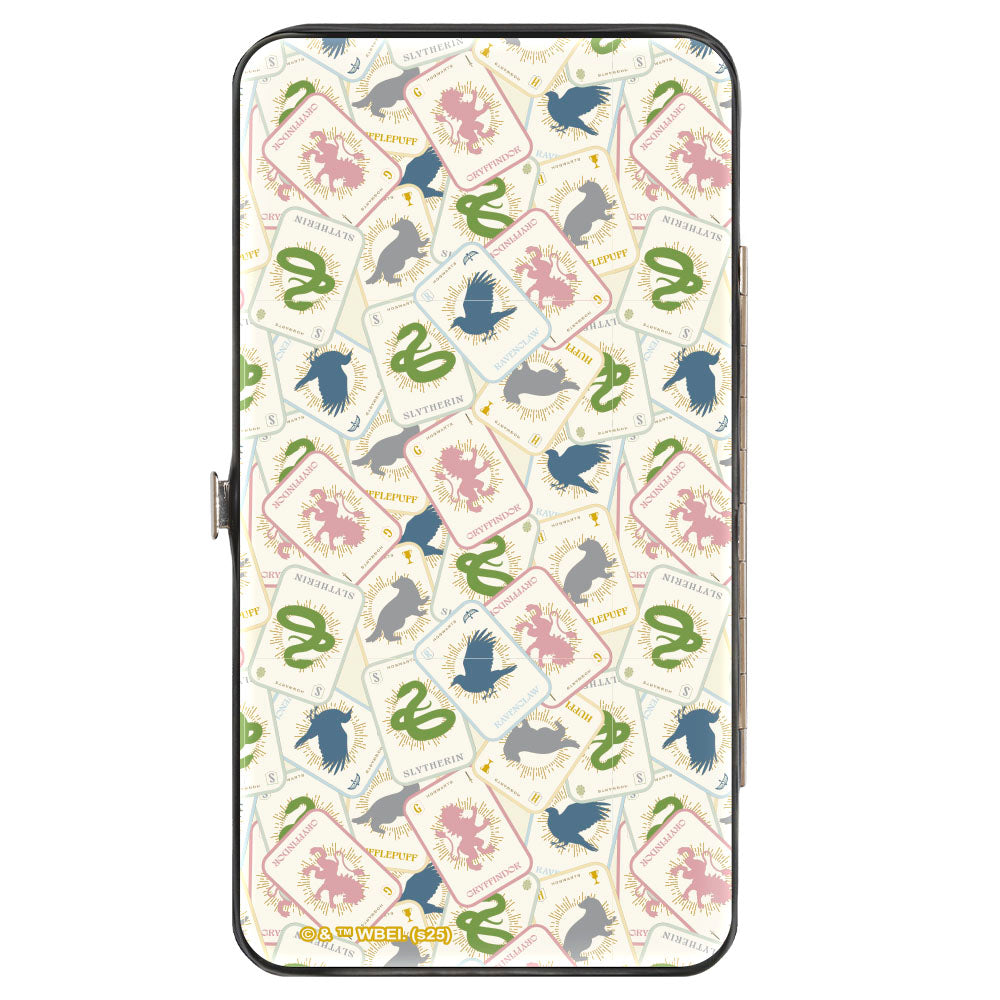 Hinged Wallet - Harry Potter School Tarot Cards Stacked Beige/Multi Color Hinged Wallets Harry Potter